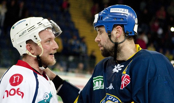 Jan Klobouek (vpravo) jet jako aktivní hokejista.
