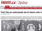 Po internetu putuje i graficky upravená stránka iDNES.cz s fiktivním lánkem o...