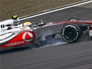 Brit Lewis Hamilton ve Velké cen íny formule 1