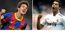 Takhle se umjí radovat z výhry. Lionel Messi vlevo, Cristiano Ronaldo vpravo.