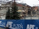 Demolice Domu kultury Inwest v Plzni 15. 4. 2012.   