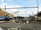 Oprava elezniního koridoru v Plzni, stavba podchodu z nádraní budovy do...