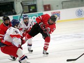Momentka z duelu esko - Kanada na mistrovstv svta hokejist do 18 let.