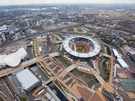 OLYMPIJSKÝ PARK. Takhle vypadá olympijský areál 100 dn ped zaátkem her v...