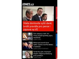 Aplikace iDnes.cz pro Windows Phone