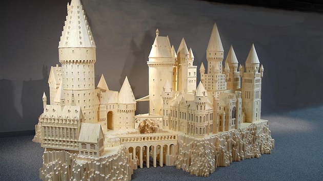 Model hradu z Bradavic podle knih o Harry Potterovi