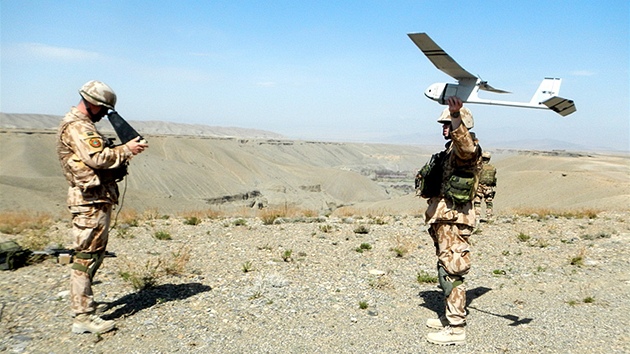 Vypoutn przkumnho bezpilotnho stroje RAVEN nad dol Dobandaj v afghnskm Lgaru