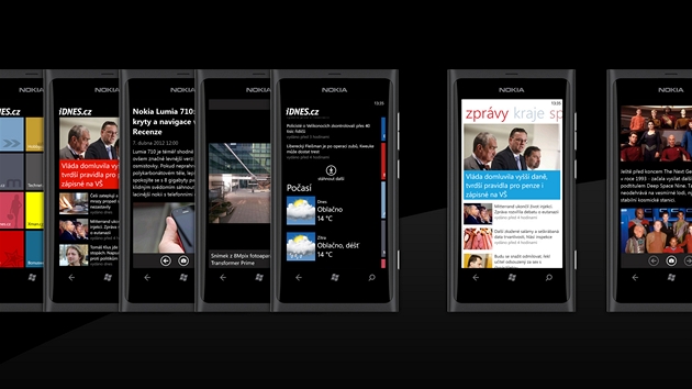 Aplikace iDNES.cz pro platformu Windows Phone 7