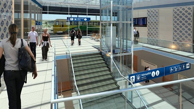 Vizualizace nové podoby Horního nádraží v Karlových Varech.