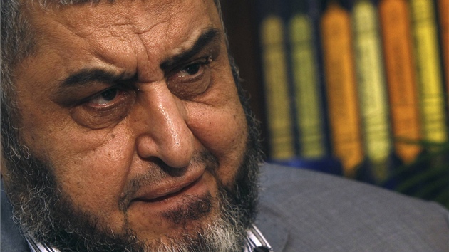 Prezidentský kandidát Muslimského bratrstva Chajrát atir (8. dubna 2012)