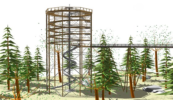 Souástí  675 metr dlouhé konstrukce bude i vyhlídková v.