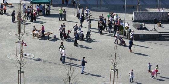 Obyvatelé Vsetína protestovali proti souasné podob námstí Svobody ve Vsetín.