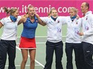 HOP! eské tenistky Lucie Hradecká, Petra Kvitová, Lucie afáová a Andrea