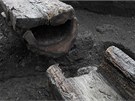 Kanalizace ze 14. století objevená pi archeologických vykopávkách na