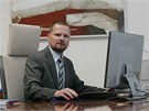 Rektor Masarykovy univerzity v Brn Petr Fiala pi on-line rozhovoru