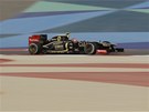 PEKVAPENÍ. Romain Grosjean ze stáje Lotus si jede v Bahrajnu pro tetí místo.
