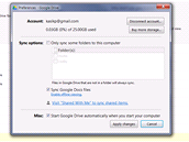 Google Drive - nastavení synchronizace