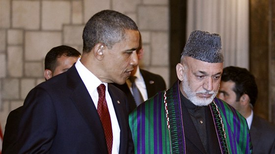 Americký prezident Barack Obama se svým afghánským protjkem Hamídem Karzáím