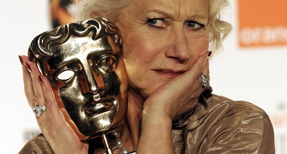 Helen Mirrenová s cenou BAFTA