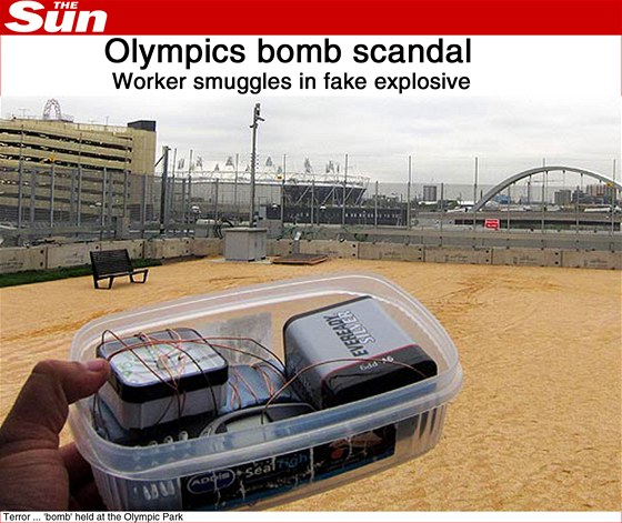 Napodobenina výbuniny v londýnském olympijském parku