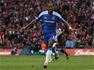 GÓLOVÁ RADOST. Útoník Didier Drogba z Chelsea se raduje ze vsteleného gólu.