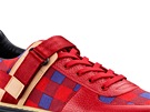 Pánské boty z ervené ke a vzorem barevných kostek, Louis Vuitton