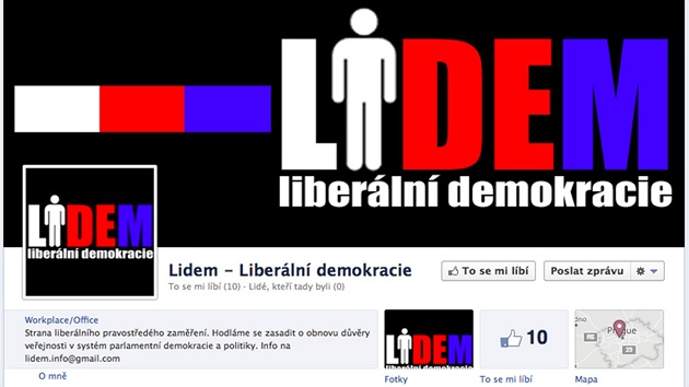Neoficiální fan stránka politické platformy Lidem na Facebooku