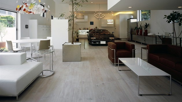 Pohovka a kesílka LC2 pochází z dílny Le Corbusiera, stolek E 1027 je od...