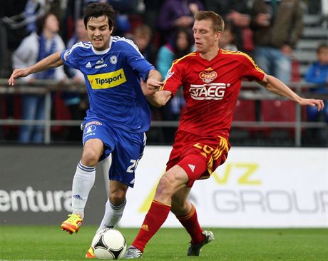 Olomoucký Martin Pospíil rozhodl první zápas osmifinále eského poháru proti Dukle.