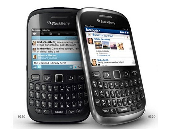 BlackBerry Curve 9220 a Curve 9320