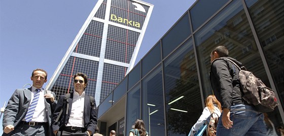 panlsko shání peníze pro finanní ústav Bankia. Ilustraní snímek