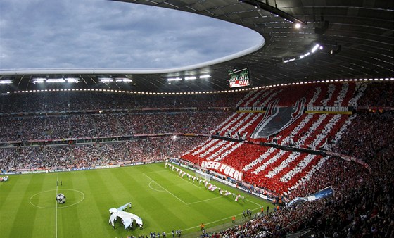 Mnichovský stadion Allianz Aréna pi finále Ligy mistr 2012.