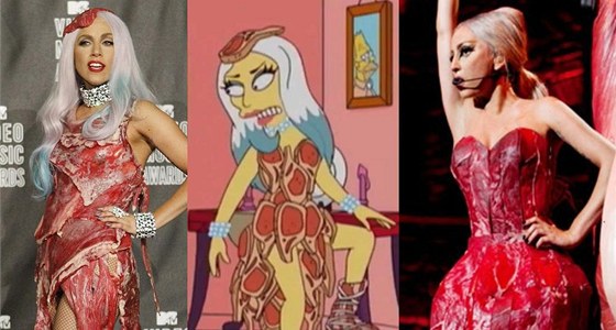Lady Gaga a její šaty z masa