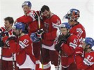 ZDRCENÍ EI. Hokejisté eska podlehli v semifinále mistrovství svta Slovensku.