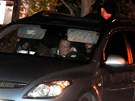 David Rath sedí v policejním aut veer po svém zadrení (15. kvtna 2012)
