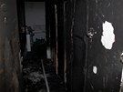 Pedsí havíovského bytu po poáru, který podle pedbných informací nkdo
