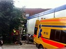 Kamion narazil v Líp nad Orlicí do domu. Hasii z vozu vyproovali tílennou