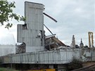 Demolice Domu kultury v Plzni. Posledn ze legendrn stavby padla 13. kvtna
