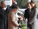 Nicolas Sarkozy, jeho manelka Carla a britská královna Albta II. (Londýn,