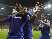 Didier Drogba z Chelsea vstelil ve finle fotbalov Ligy mistr vyrovnvac
