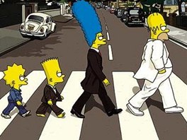 Simpsonovi pecházejí Abbey Road