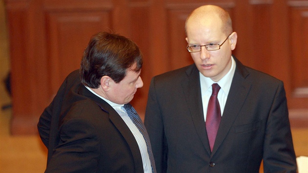 Bohuslav Sobotka a David Rath v Poslanecké snmovn 