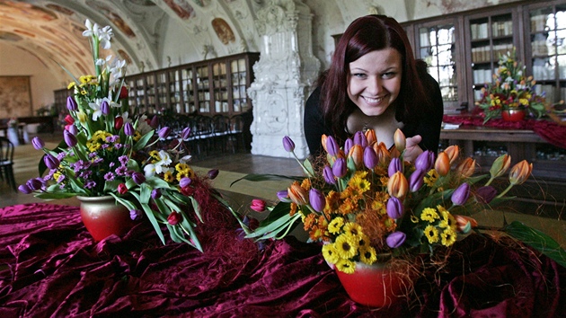 Výstava tulipánů na zámku v Náměští nad Oslavou.