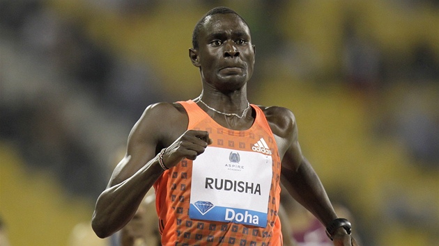 David Rudisha v bhu na 800 metr na mítinku Diamantové ligy v Dauhá. 