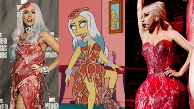 Lady Gaga a její aty z masa