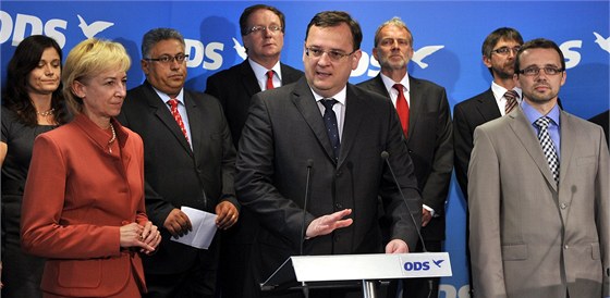 Premiér Petr Neas pedstavil kandidáty ODS pro krajské volby.