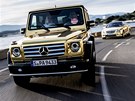 Zlatá kolona mercedes na festivalu v Cannes vedená Mercedesem G AMG
