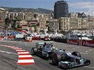 MONACKÝ MERCEDES. Niko Rosberg ve tetím tréninku Velké ceny Monaka formule 1.
