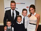 David Beckham, jeho manelka Victoria a synové Brooklyn, Romeo a Cruz