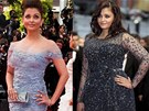 Aishwarya Rai Bachchanová v Cannes 2010 a v roce 2012